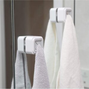 Self-Adhesive Wall Mount Square Towel Holder (6pcs)
